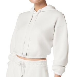 SPANX Crop Air Soft  Cream Hoodie
